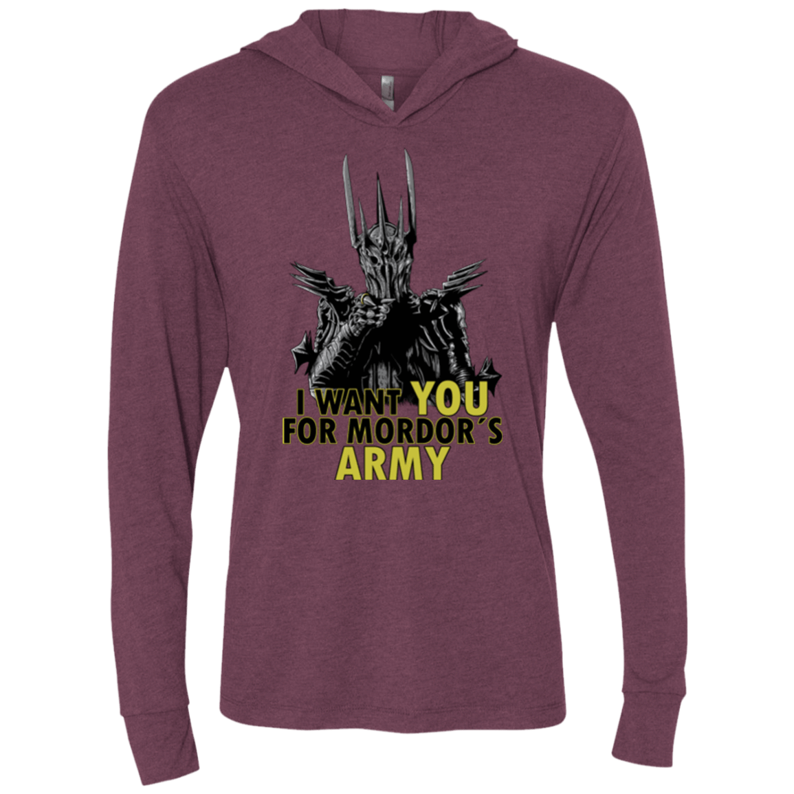 T-Shirts Mordors army Triblend Long Sleeve Hoodie Tee