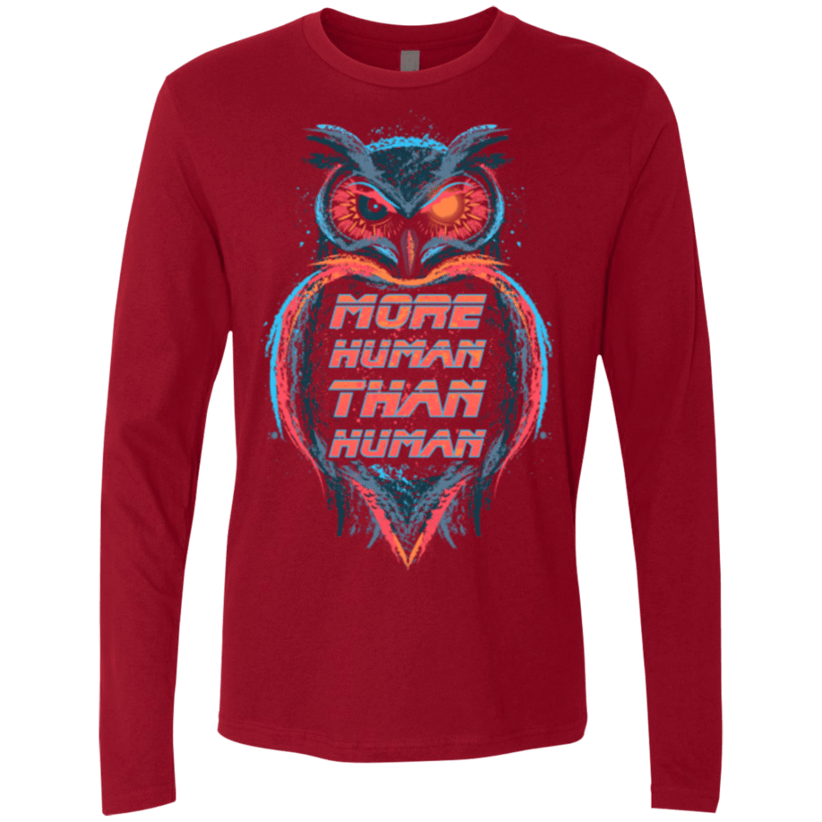 T-Shirts Cardinal / Small More Human than Human Men's Premium Long Sleeve