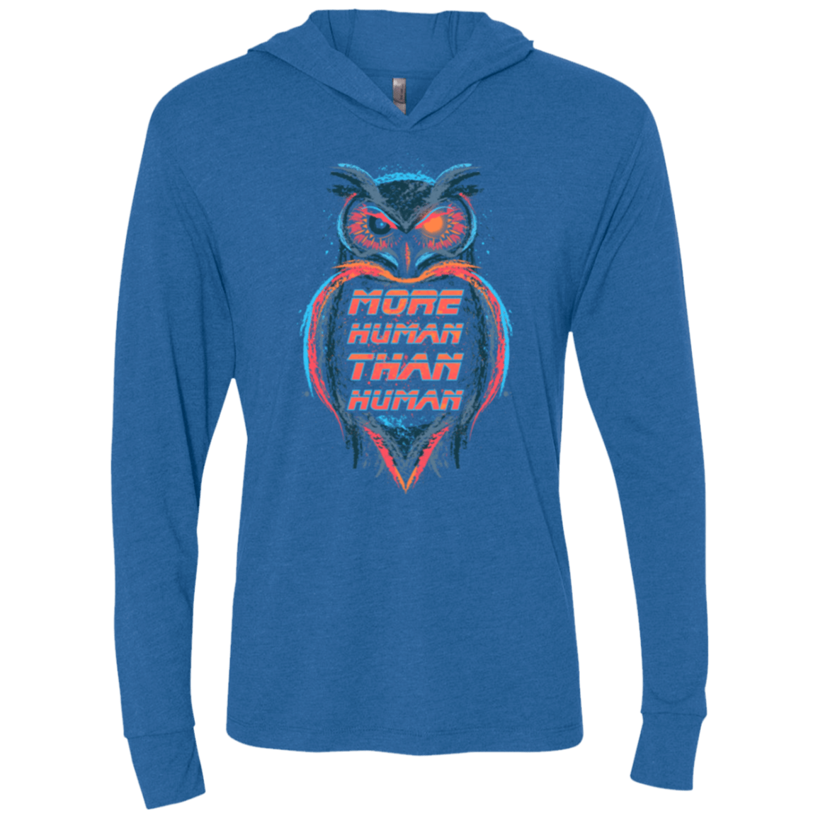 T-Shirts Vintage Royal / X-Small More Human than Human Triblend Long Sleeve Hoodie Tee