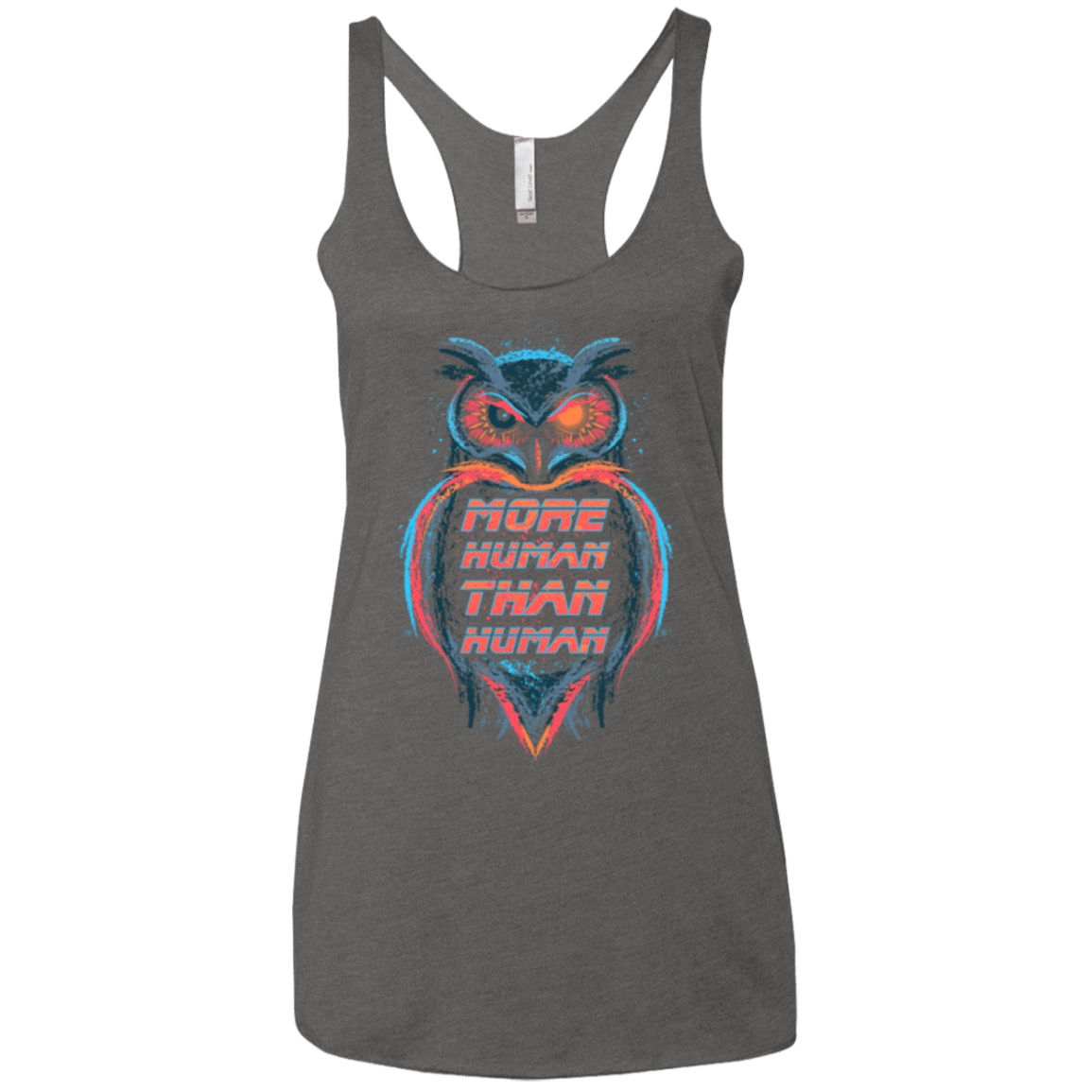 T-Shirts Premium Heather / X-Small More Human than Human Women's Triblend Racerback Tank