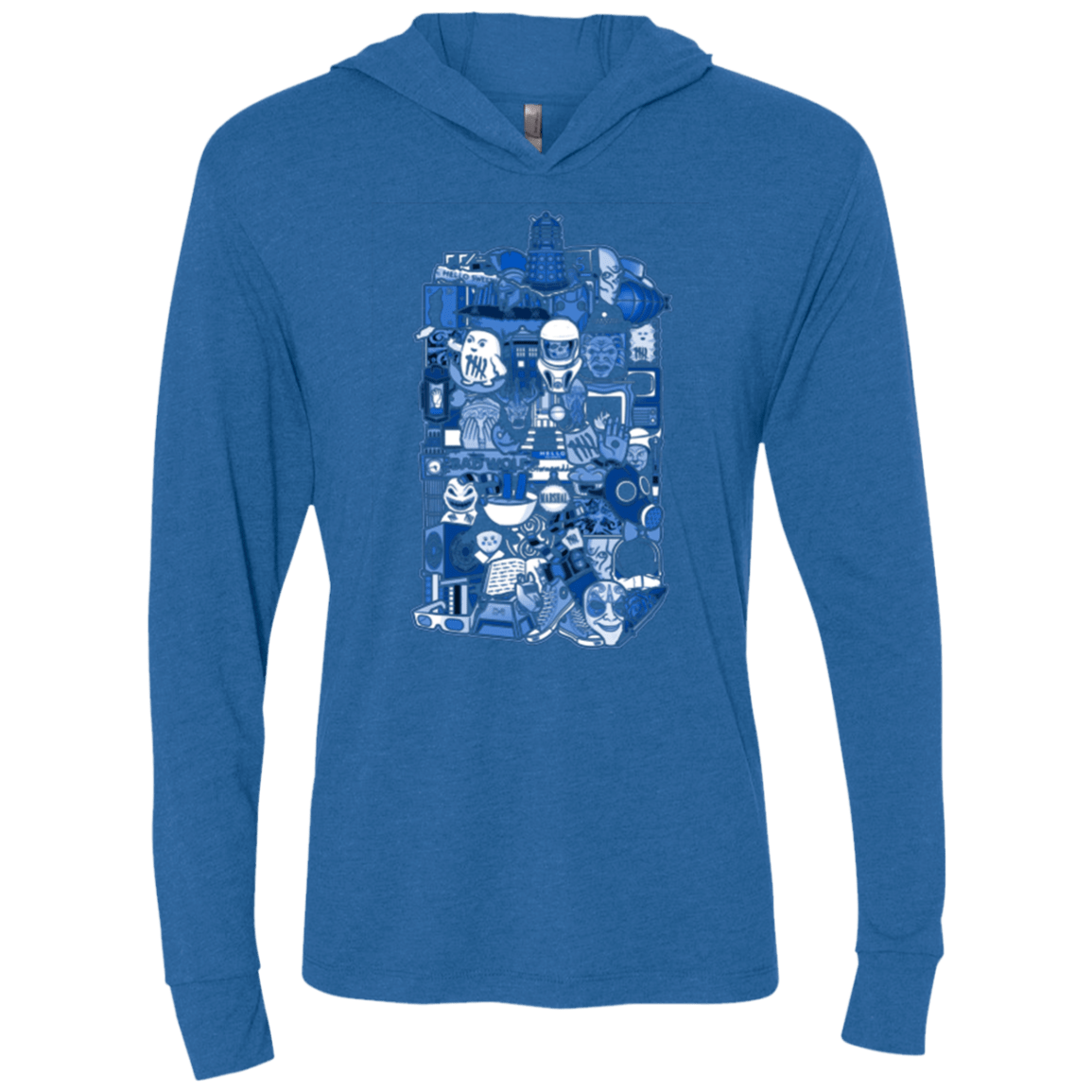 T-Shirts Vintage Royal / X-Small More On The Inside Triblend Long Sleeve Hoodie Tee