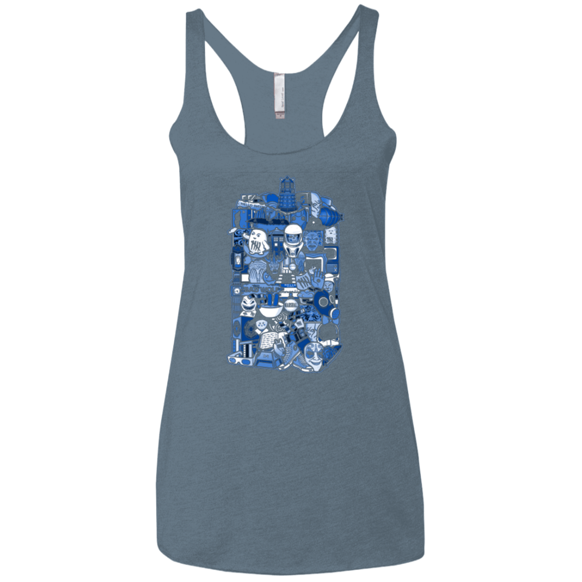 T-Shirts Indigo / X-Small More On The Inside Women's Triblend Racerback Tank