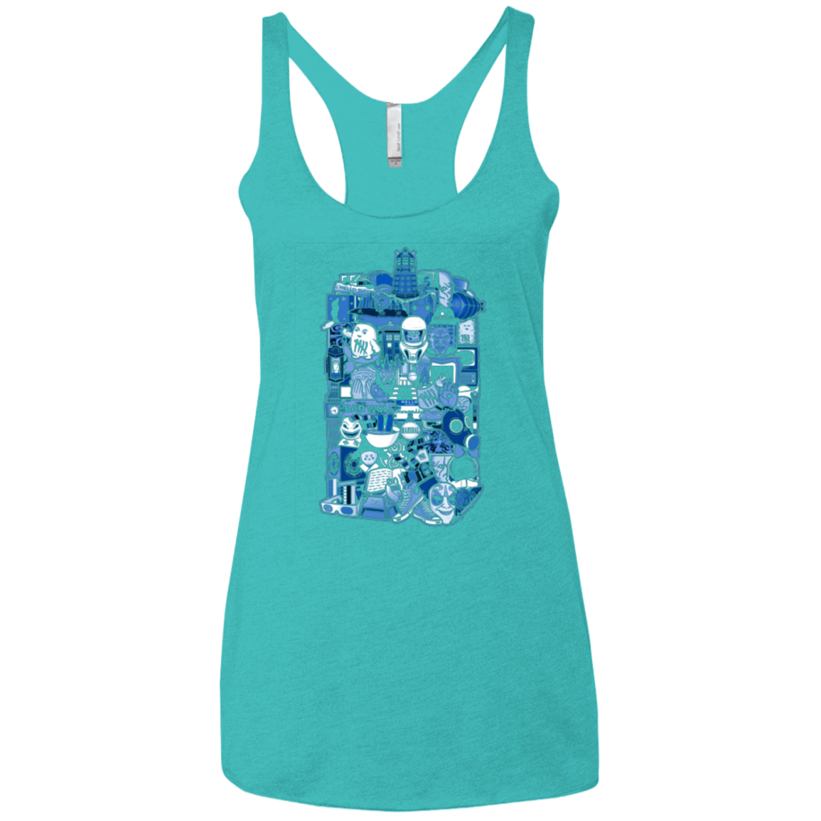 T-Shirts Tahiti Blue / X-Small More On The Inside Women's Triblend Racerback Tank