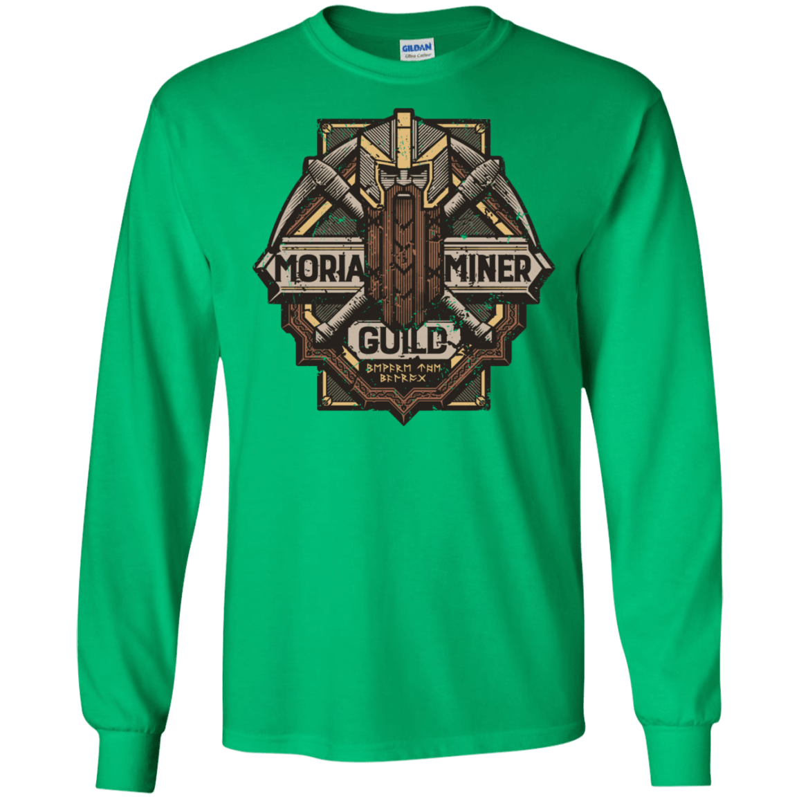 T-Shirts Irish Green / S Moria Miner Guild Men's Long Sleeve T-Shirt
