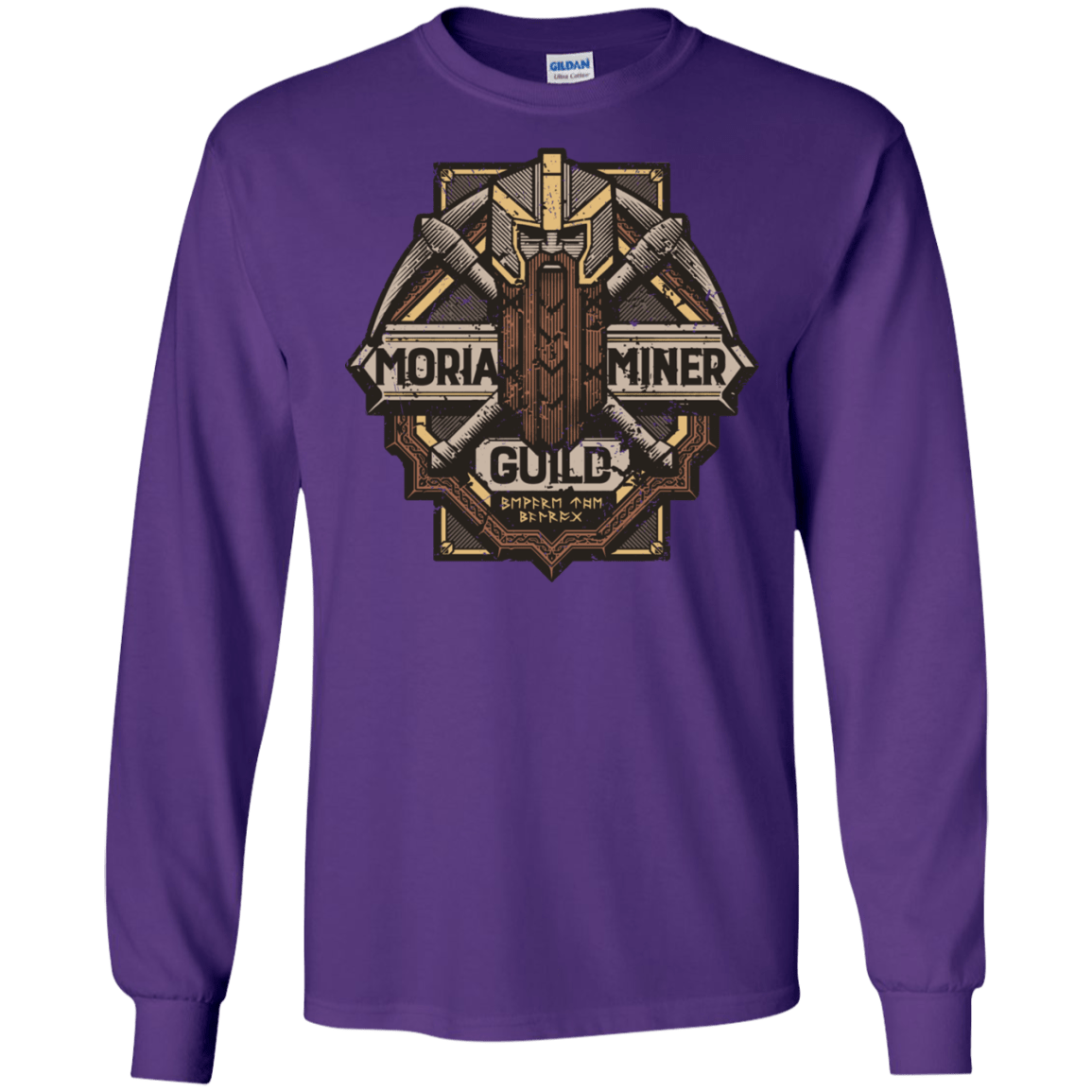 T-Shirts Purple / S Moria Miner Guild Men's Long Sleeve T-Shirt