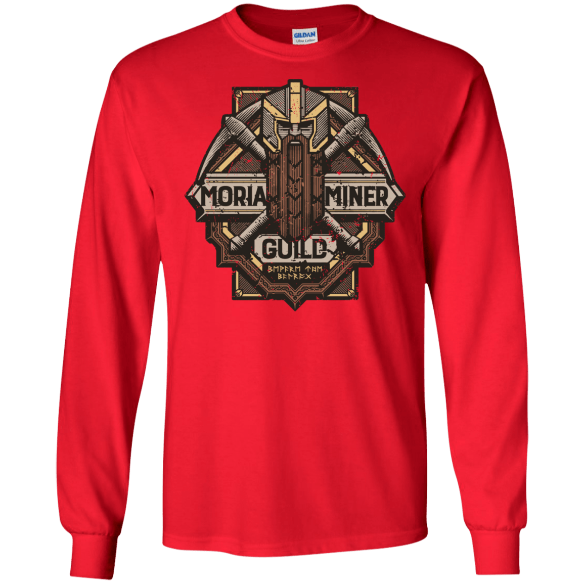 T-Shirts Red / S Moria Miner Guild Men's Long Sleeve T-Shirt