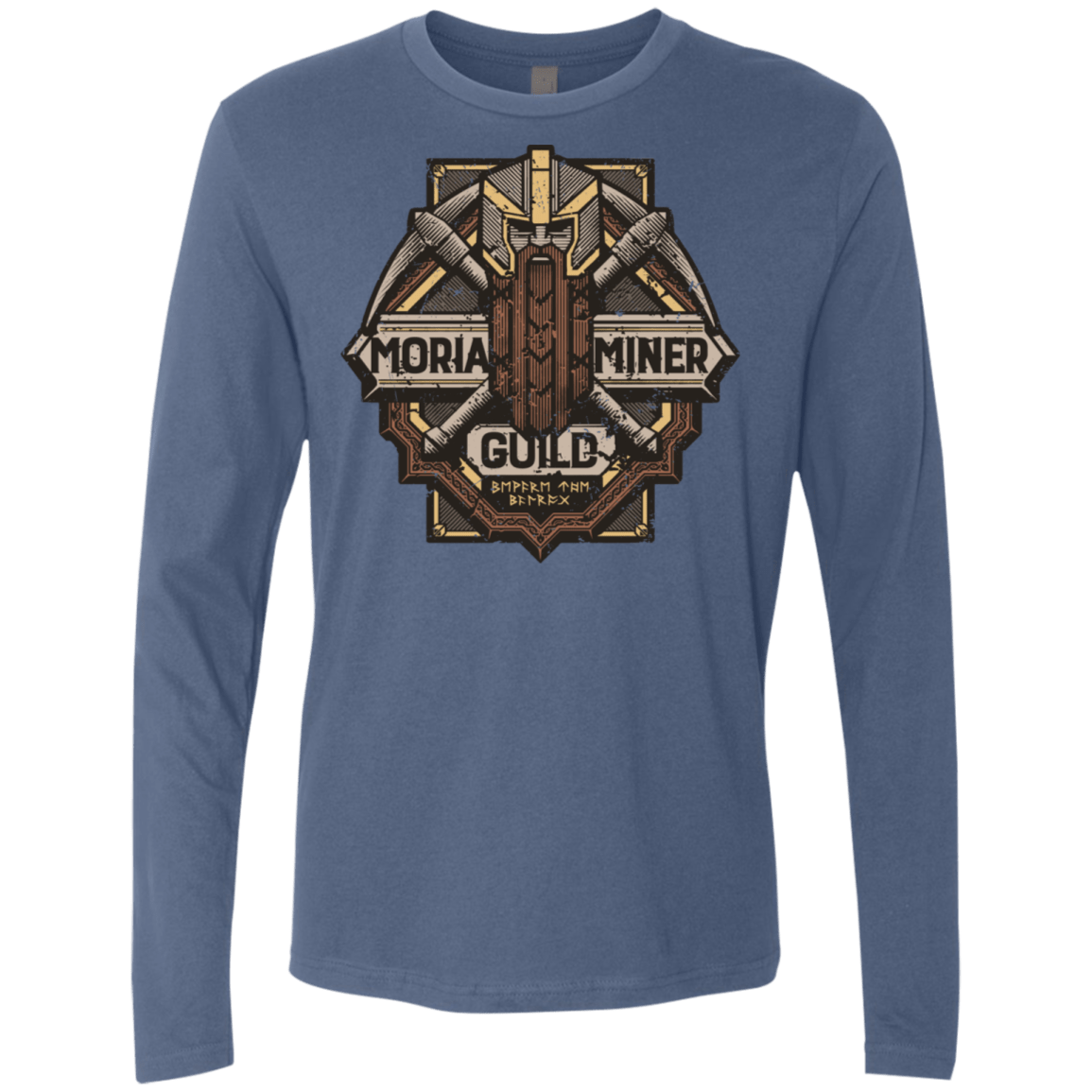 T-Shirts Indigo / S Moria Miner Guild Men's Premium Long Sleeve