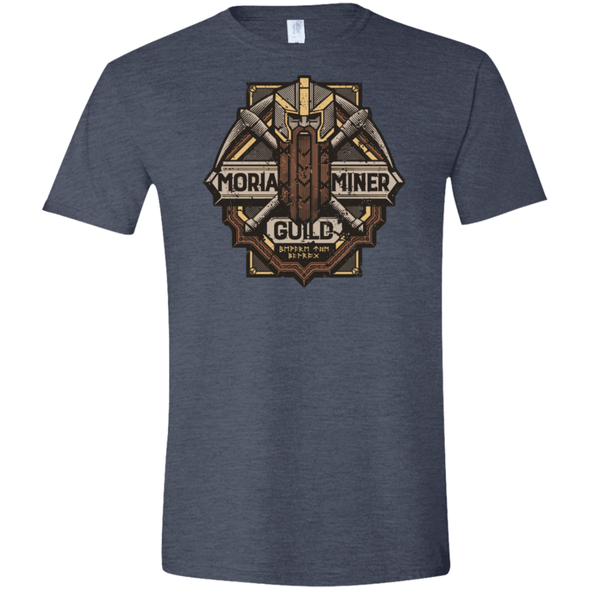 T-Shirts Heather Navy / S Moria Miner Guild Men's Semi-Fitted Softstyle