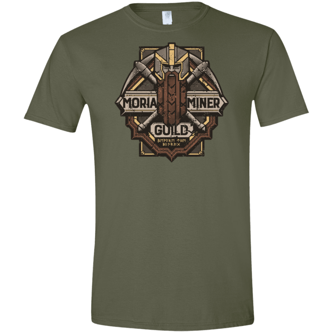 T-Shirts Military Green / S Moria Miner Guild Men's Semi-Fitted Softstyle