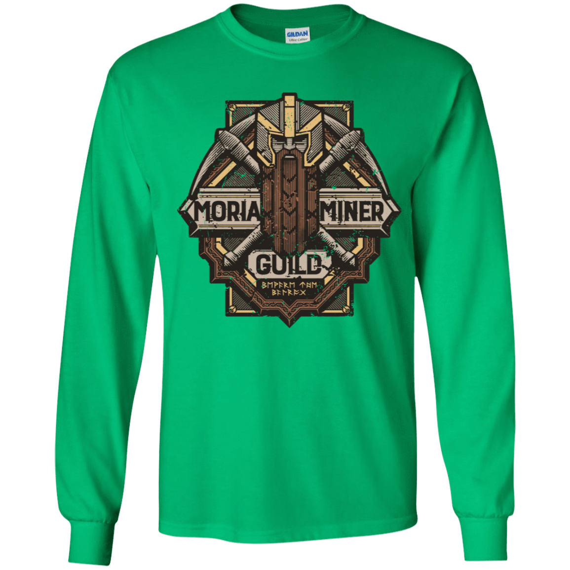 T-Shirts Irish Green / YS Moria Miner Guild Youth Long Sleeve T-Shirt