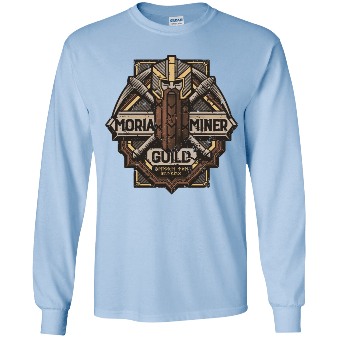 T-Shirts Light Blue / YS Moria Miner Guild Youth Long Sleeve T-Shirt