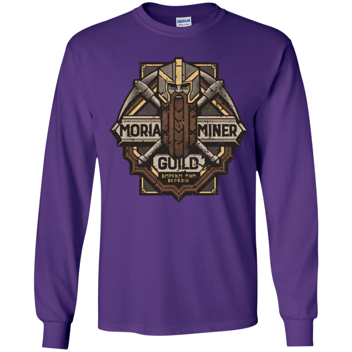 T-Shirts Purple / YS Moria Miner Guild Youth Long Sleeve T-Shirt