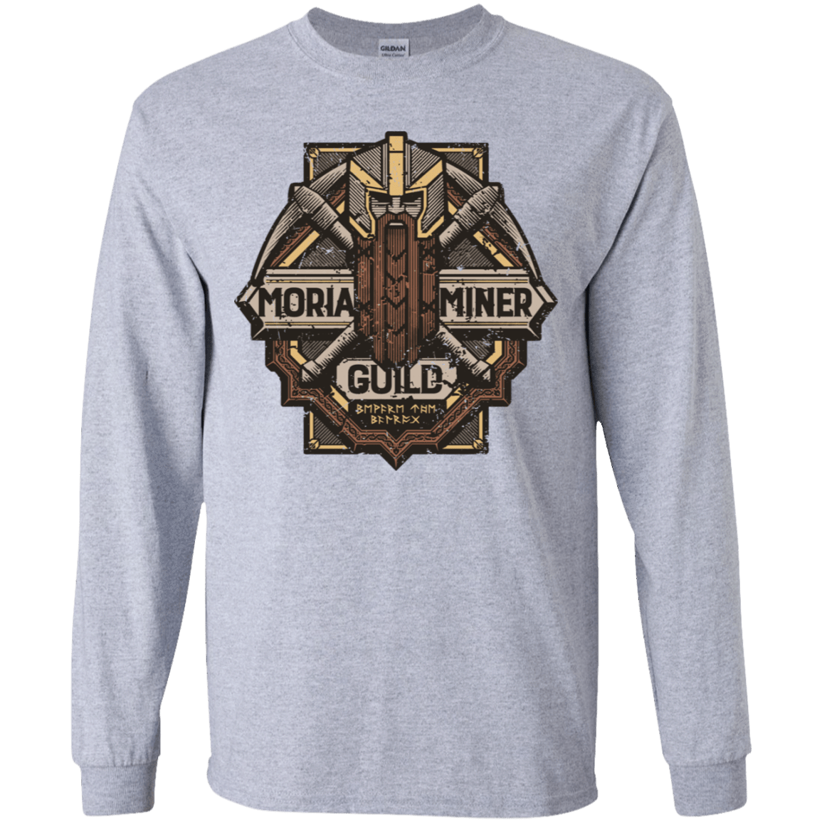 T-Shirts Sport Grey / YS Moria Miner Guild Youth Long Sleeve T-Shirt