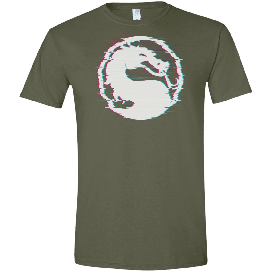T-Shirts Military Green / S Mortal Glitch Men's Semi-Fitted Softstyle