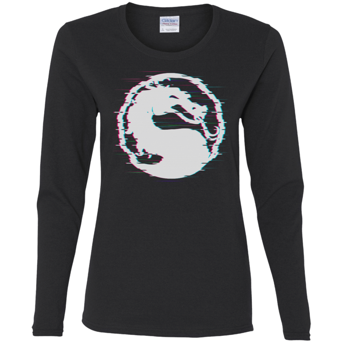 T-Shirts Black / S Mortal Glitch Women's Long Sleeve T-Shirt