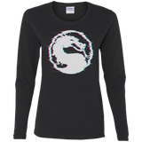 T-Shirts Black / S Mortal Glitch Women's Long Sleeve T-Shirt