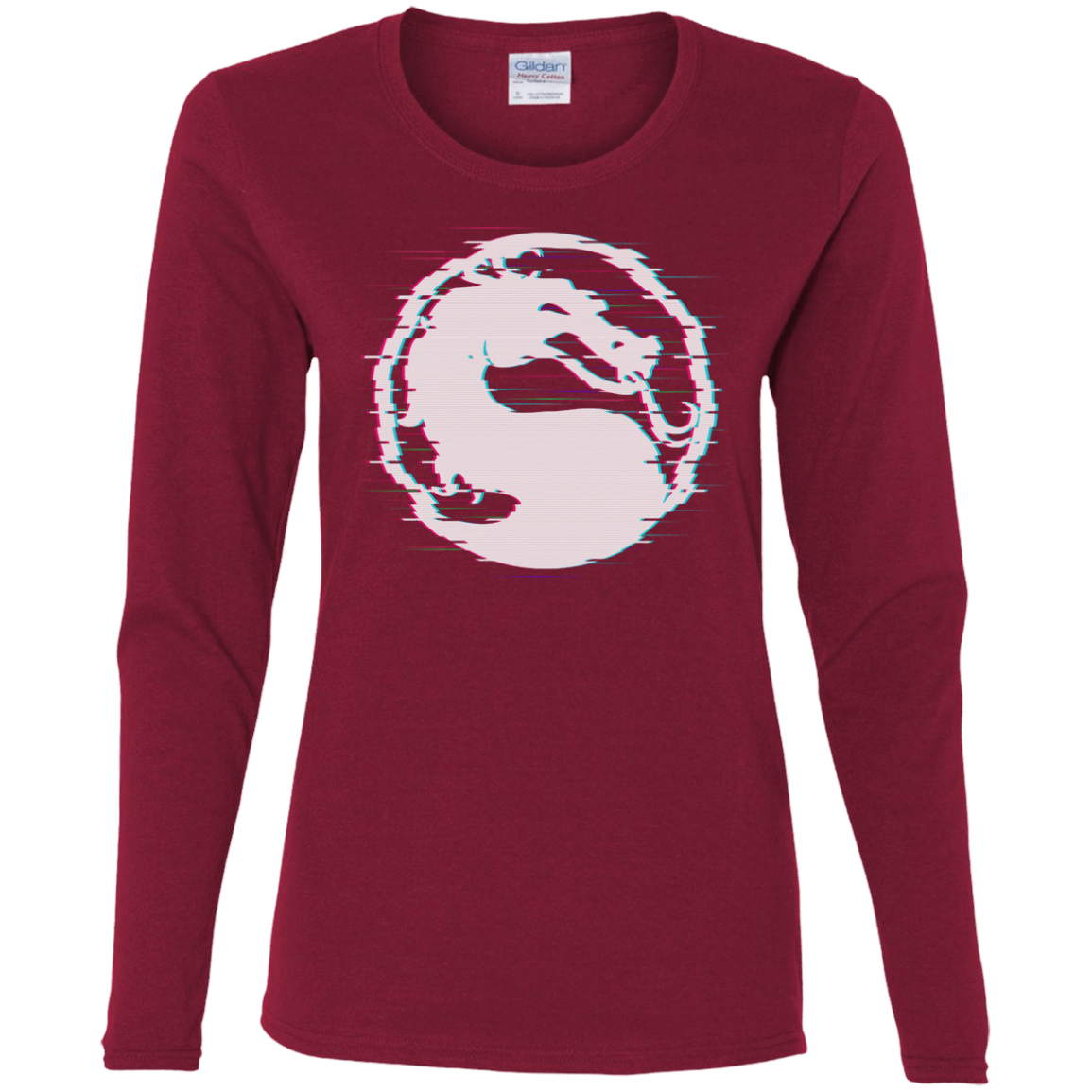 T-Shirts Cardinal / S Mortal Glitch Women's Long Sleeve T-Shirt