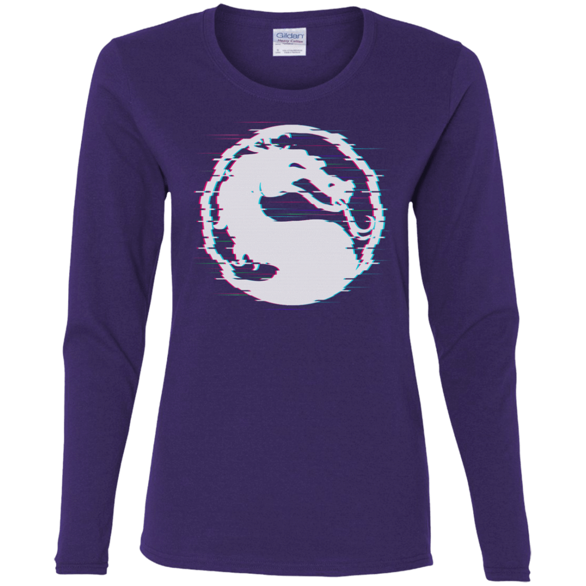 T-Shirts Purple / S Mortal Glitch Women's Long Sleeve T-Shirt