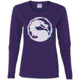 T-Shirts Purple / S Mortal Glitch Women's Long Sleeve T-Shirt