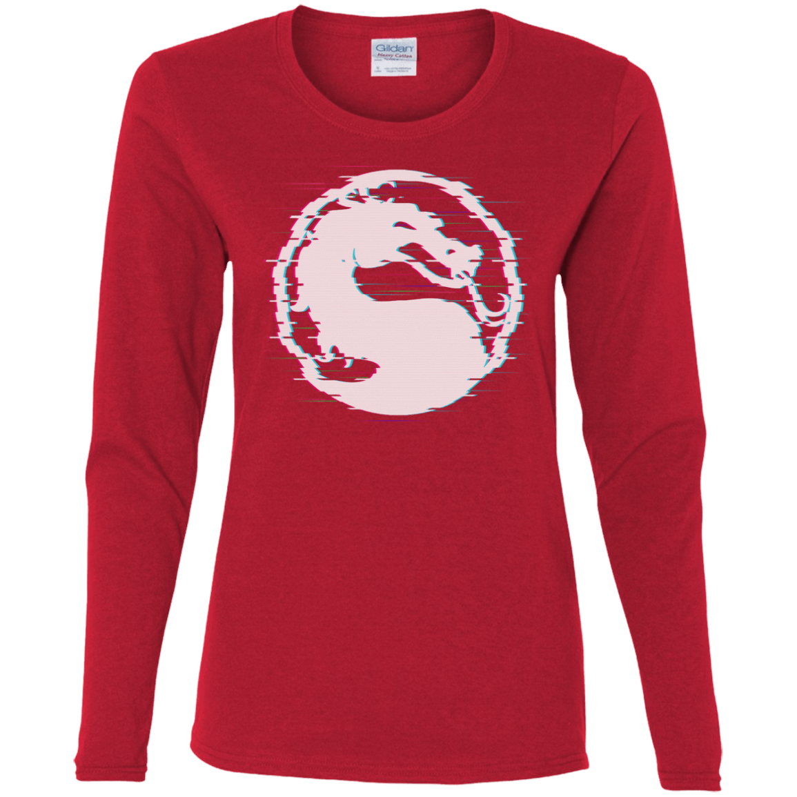 T-Shirts Red / S Mortal Glitch Women's Long Sleeve T-Shirt