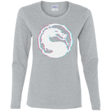 T-Shirts Sport Grey / S Mortal Glitch Women's Long Sleeve T-Shirt
