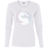 T-Shirts White / S Mortal Glitch Women's Long Sleeve T-Shirt