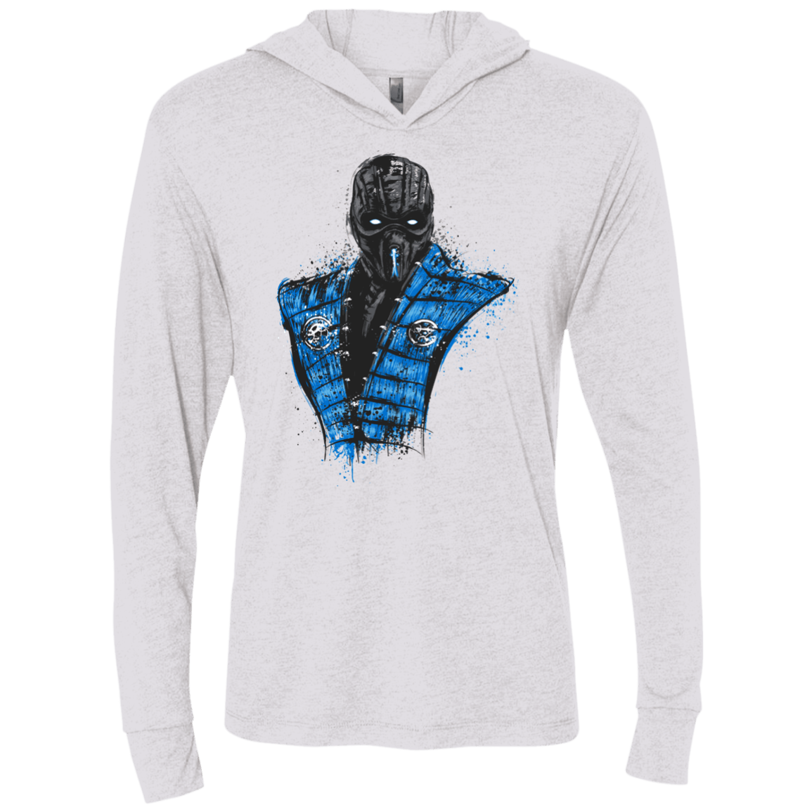 T-Shirts Heather White / X-Small Mortal Ice Triblend Long Sleeve Hoodie Tee