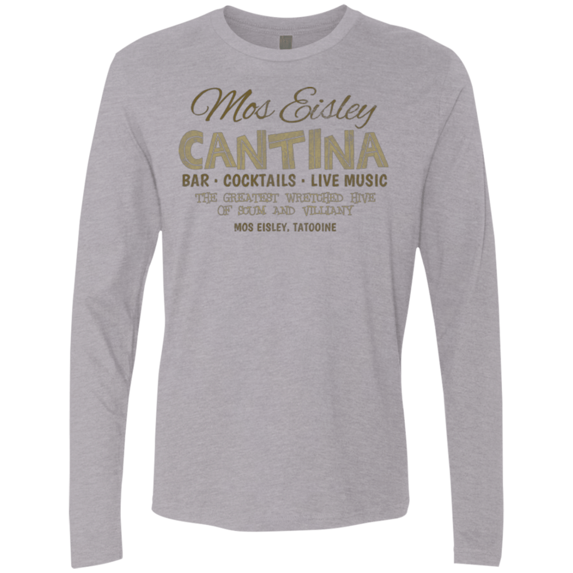 T-Shirts Heather Grey / Small Mos Eisley Cantina Men's Premium Long Sleeve