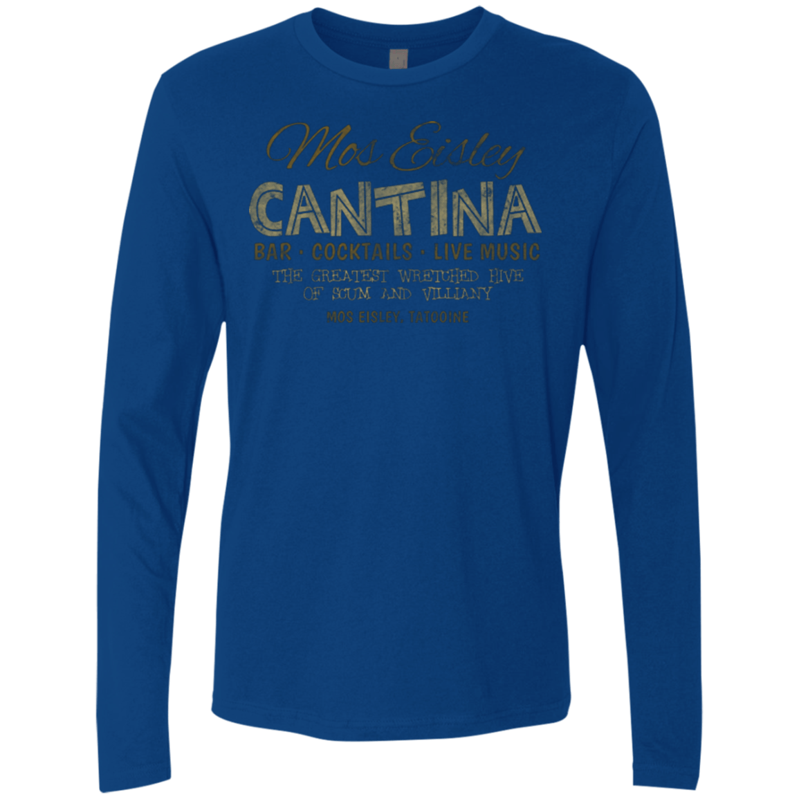 T-Shirts Royal / Small Mos Eisley Cantina Men's Premium Long Sleeve