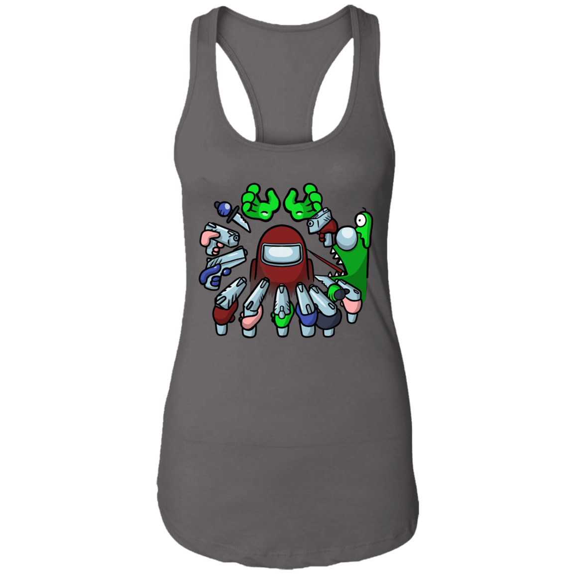 T-Shirts Dark Grey / X-Small Most Kills Ladies Ideal Racerback Tank