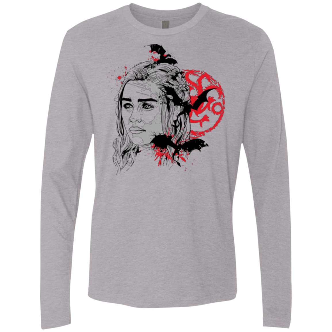 T-Shirts Heather Grey / Small MOTHER OF DRAGONS (1) Men's Premium Long Sleeve