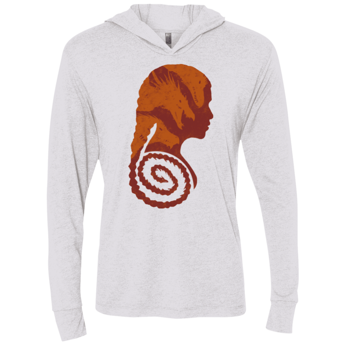 T-Shirts Heather White / X-Small Mother of Dragons Triblend Long Sleeve Hoodie Tee