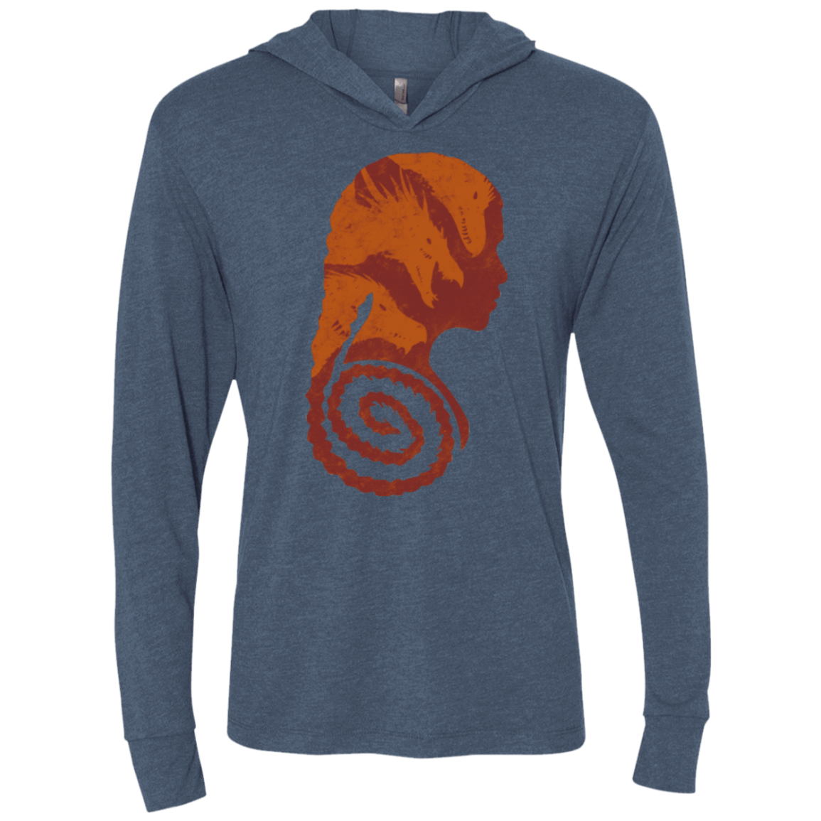 T-Shirts Indigo / X-Small Mother of Dragons Triblend Long Sleeve Hoodie Tee