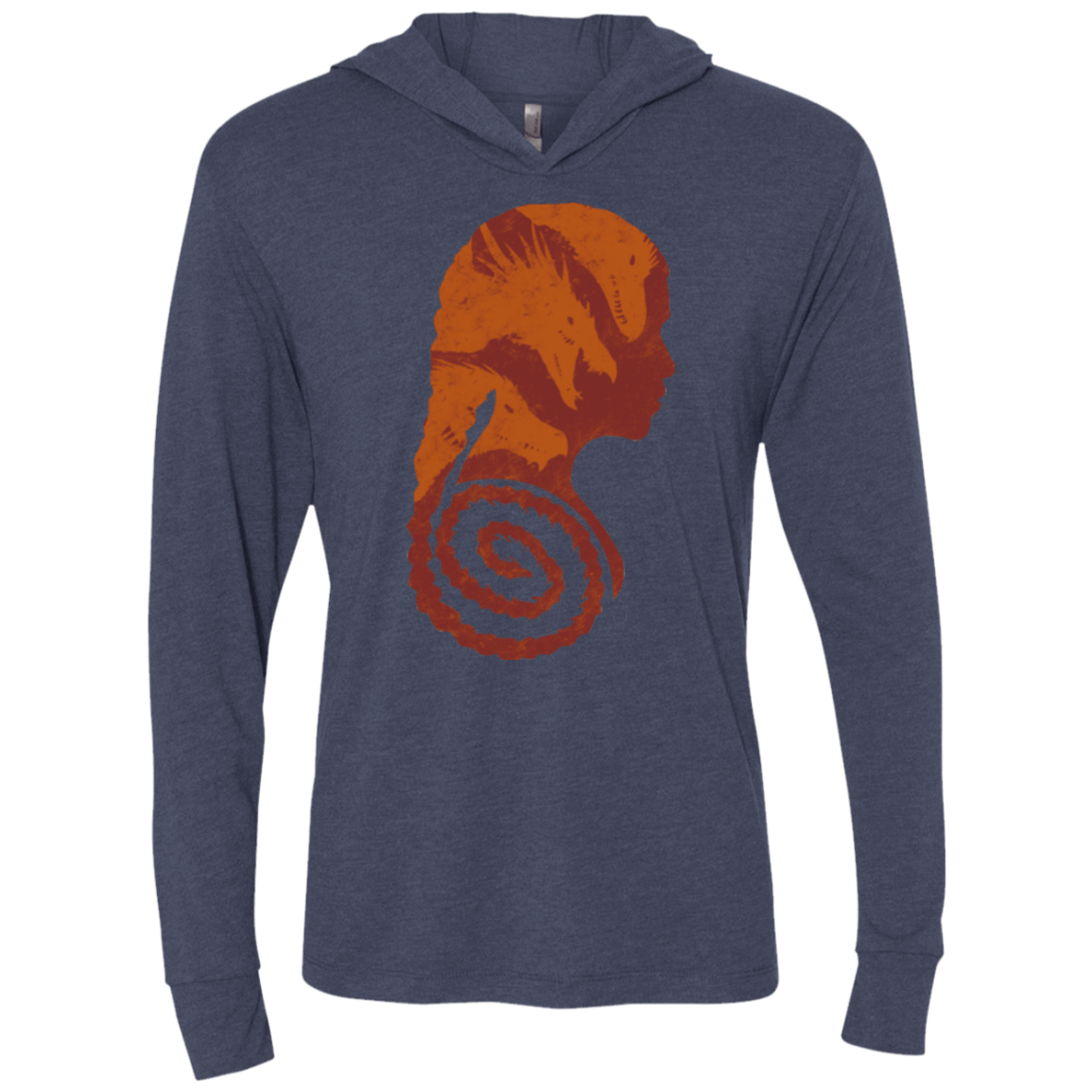 T-Shirts Vintage Navy / X-Small Mother of Dragons Triblend Long Sleeve Hoodie Tee