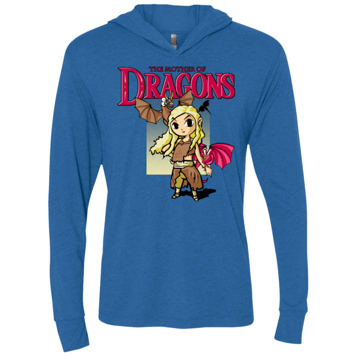 T-Shirts Vintage Royal / X-Small Mother of Dragons Triblend Long Sleeve Hoodie Tee