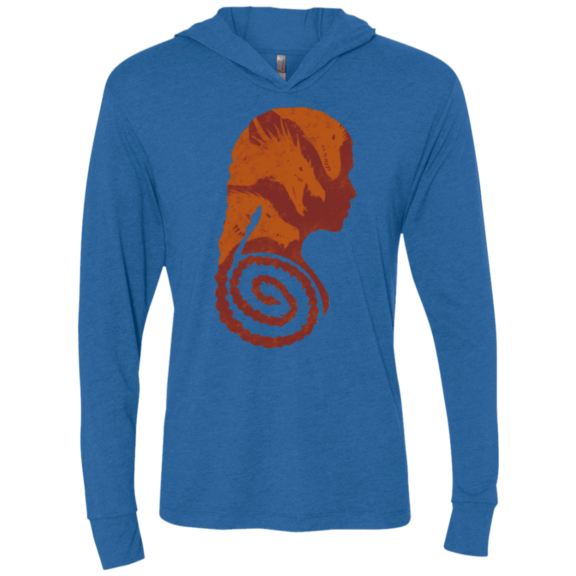 T-Shirts Vintage Royal / X-Small Mother of Dragons Triblend Long Sleeve Hoodie Tee