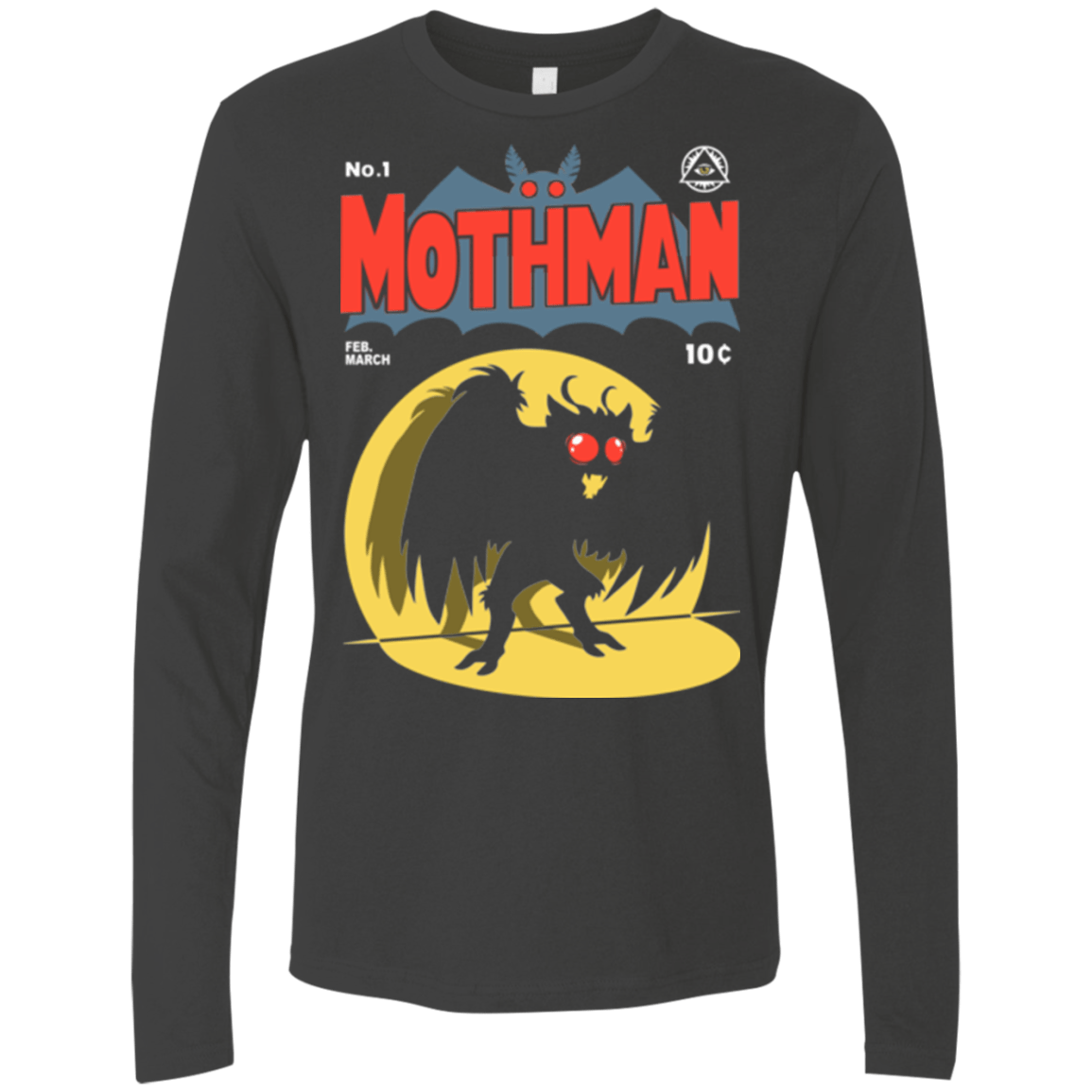 T-Shirts Heavy Metal / Small Mothman Men's Premium Long Sleeve