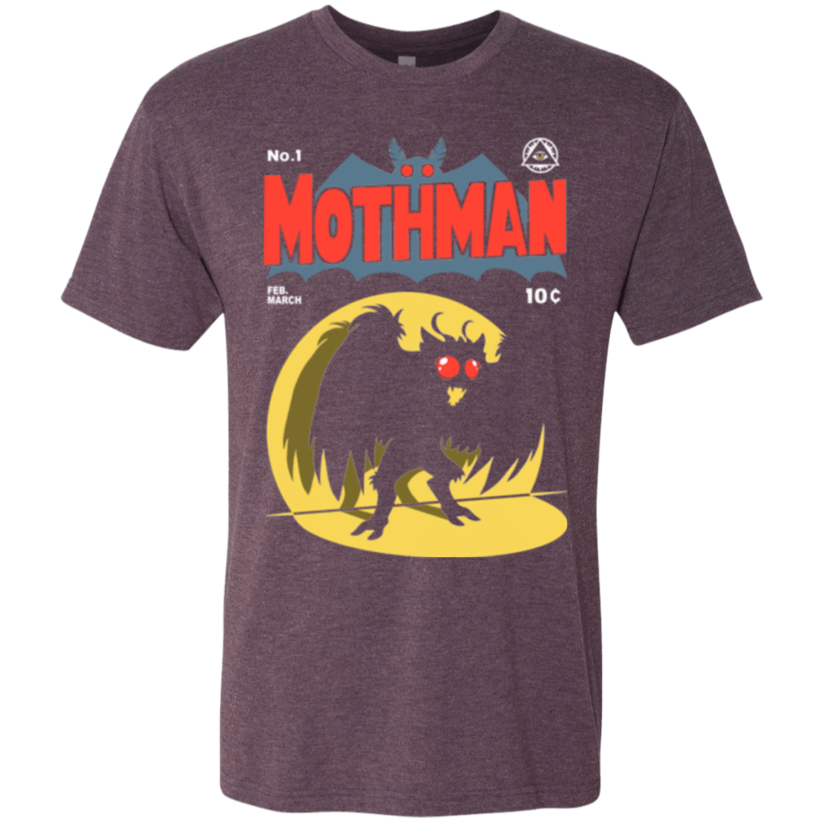 T-Shirts Vintage Purple / Small Mothman Men's Triblend T-Shirt