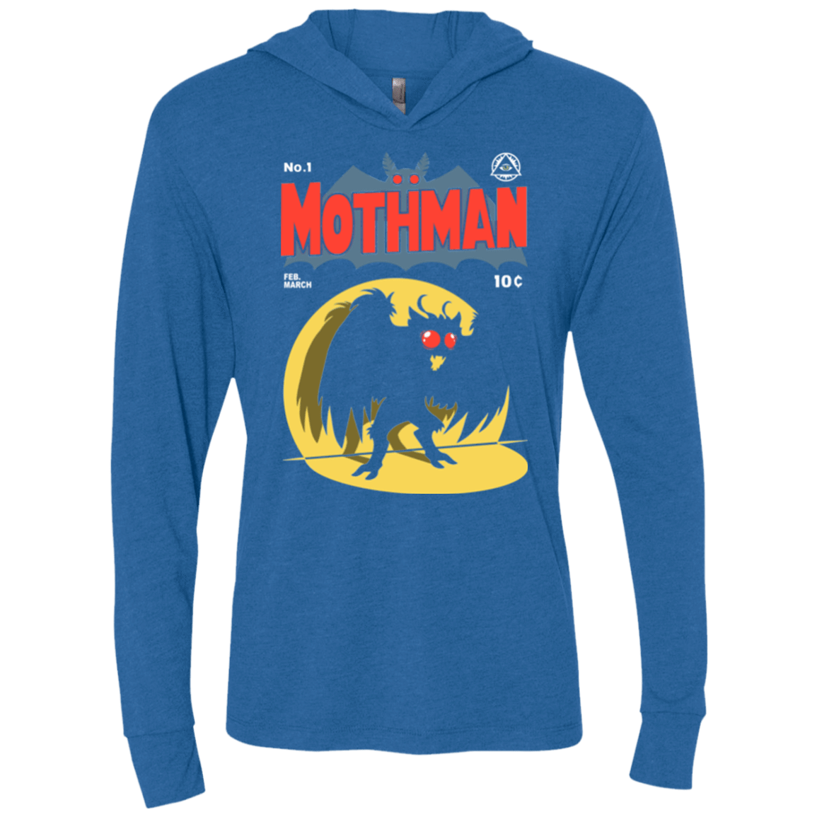 T-Shirts Vintage Royal / X-Small Mothman Triblend Long Sleeve Hoodie Tee