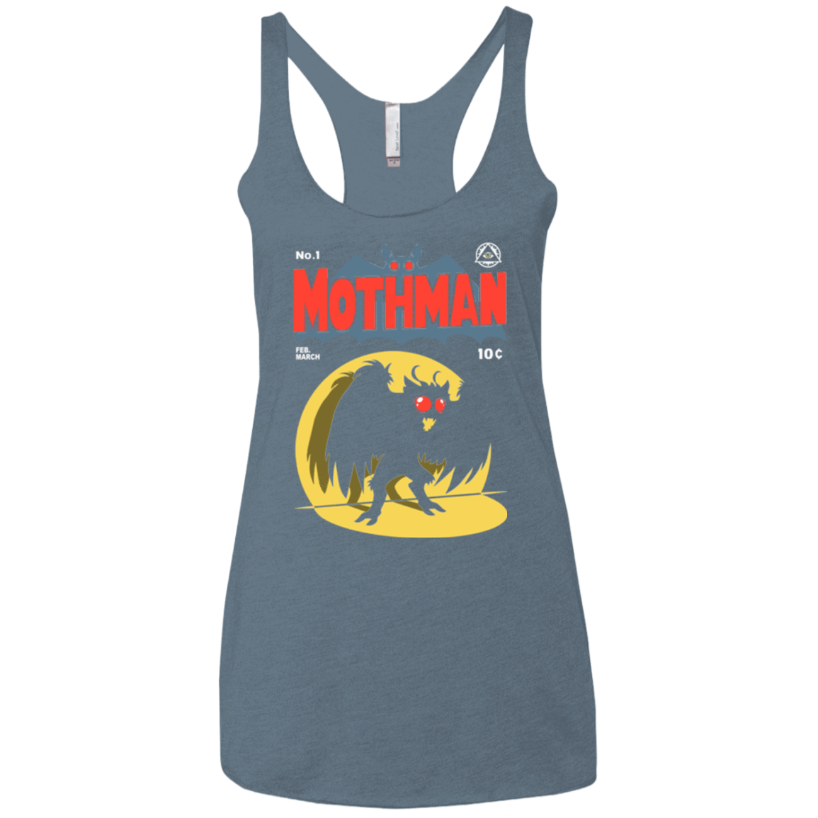 T-Shirts Indigo / X-Small Mothman Women's Triblend Racerback Tank