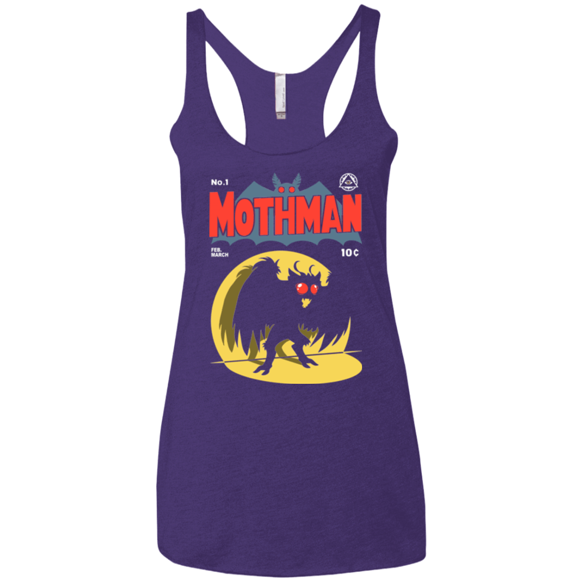 T-Shirts Purple / X-Small Mothman Women's Triblend Racerback Tank