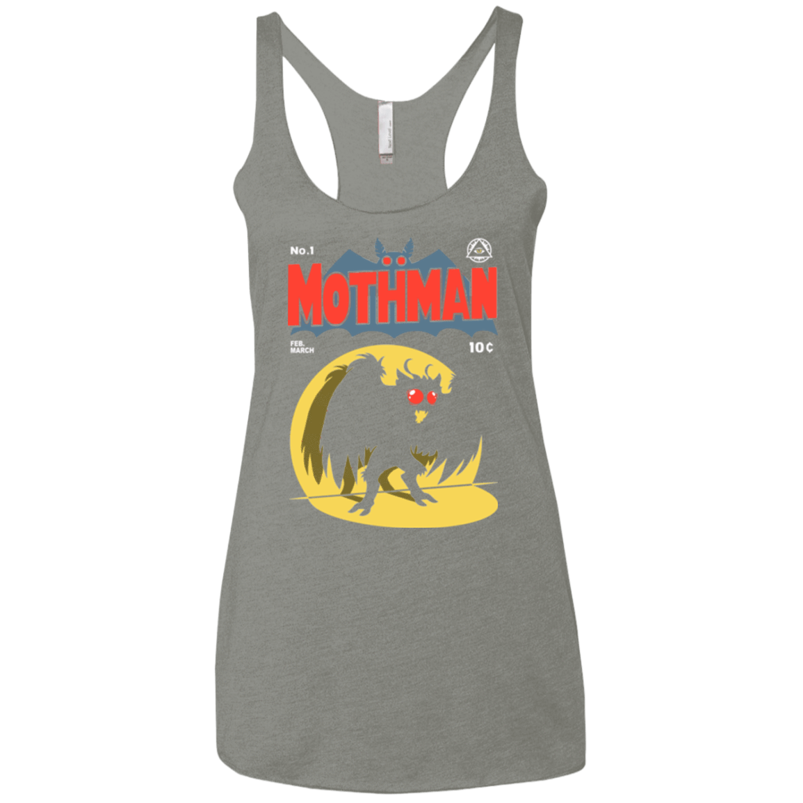 T-Shirts Venetian Grey / X-Small Mothman Women's Triblend Racerback Tank