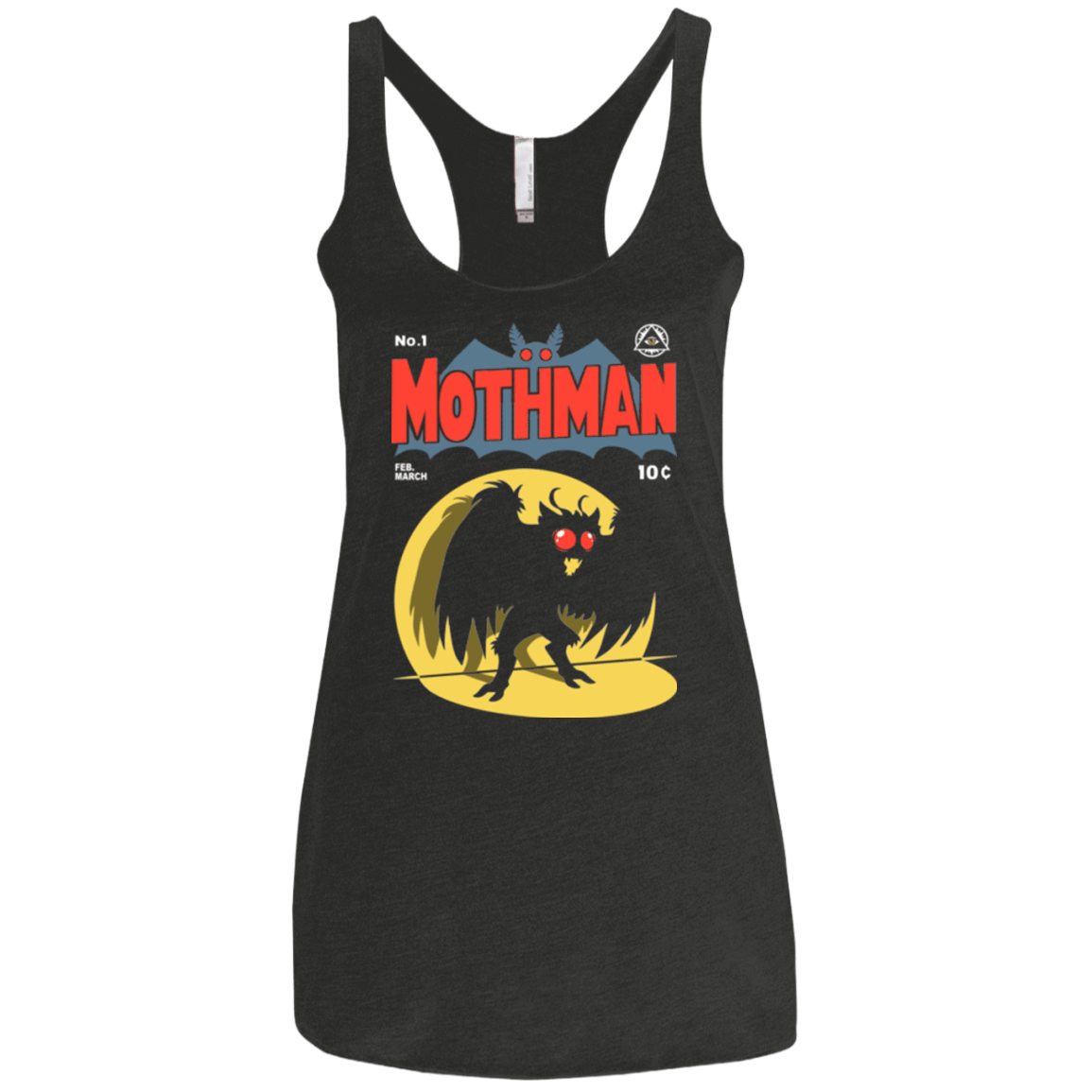 T-Shirts Vintage Black / X-Small Mothman Women's Triblend Racerback Tank