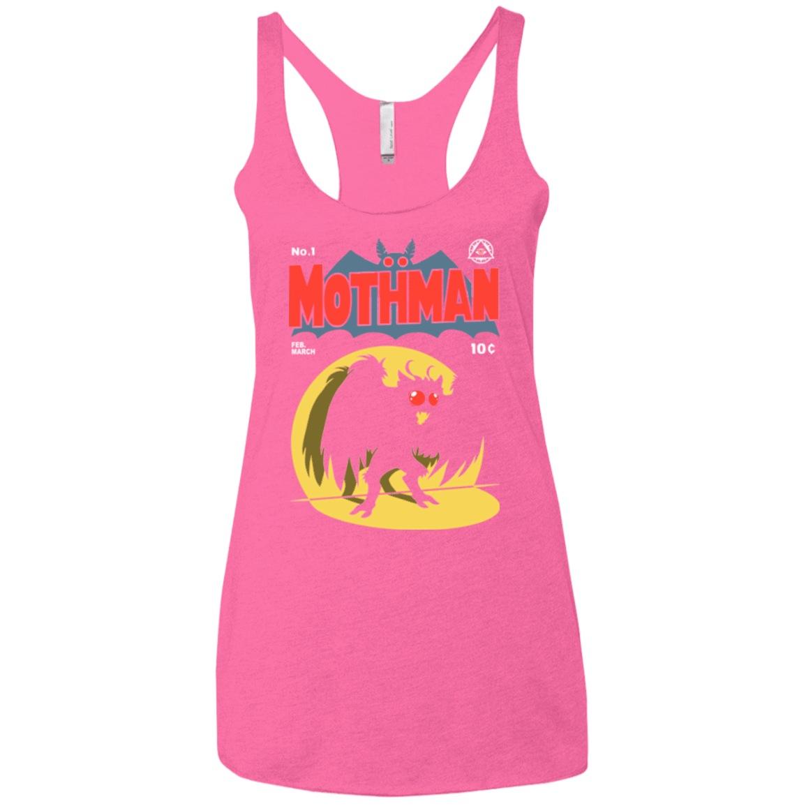 T-Shirts Vintage Pink / X-Small Mothman Women's Triblend Racerback Tank