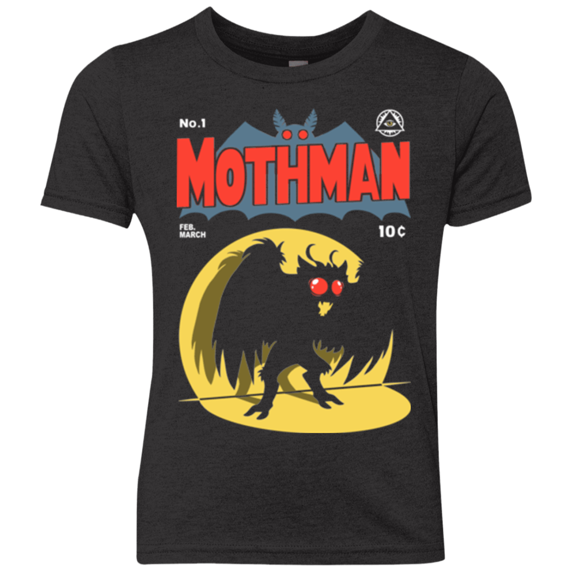 T-Shirts Vintage Black / YXS Mothman Youth Triblend T-Shirt