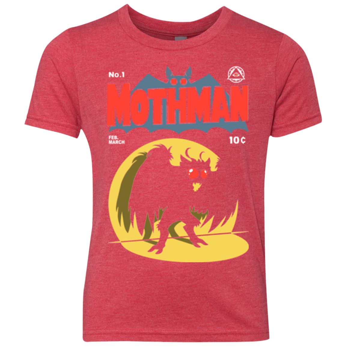 T-Shirts Vintage Red / YXS Mothman Youth Triblend T-Shirt
