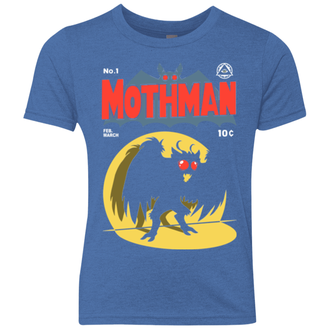 T-Shirts Vintage Royal / YXS Mothman Youth Triblend T-Shirt