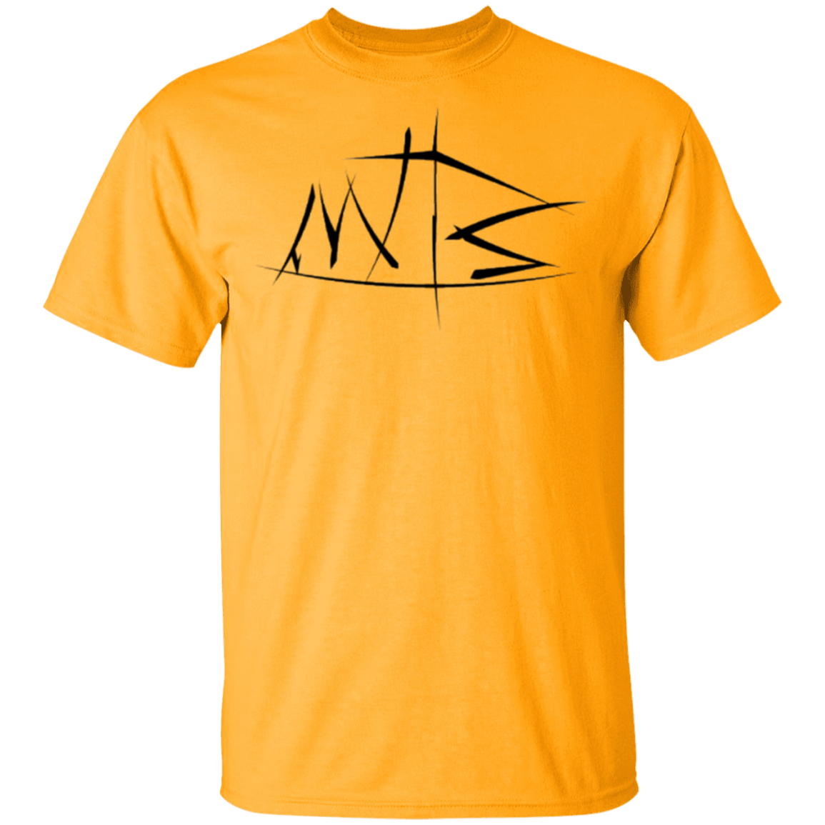 T-Shirts Gold / S Mountain Bike Brush Stokes T-Shirt
