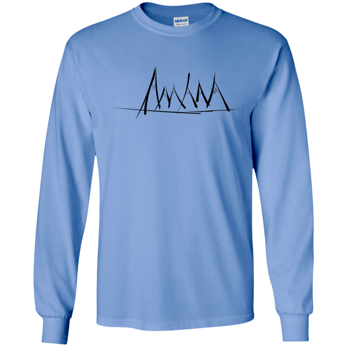 Mountain Brush Strokes Men's Long Sleeve T-Shirt