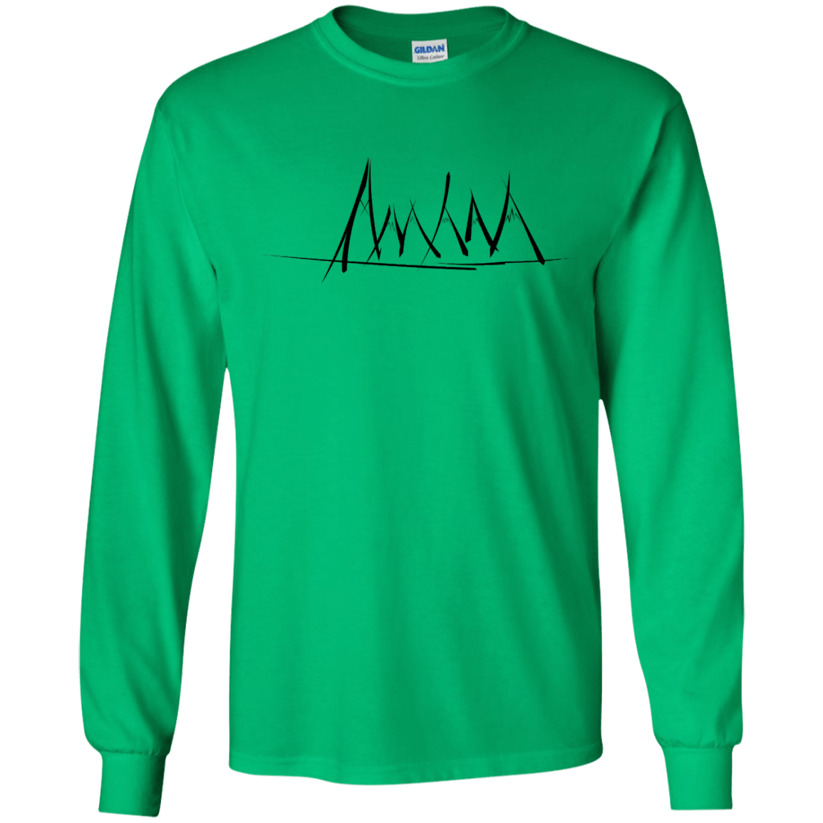 Mountain Brush Strokes Men's Long Sleeve T-Shirt